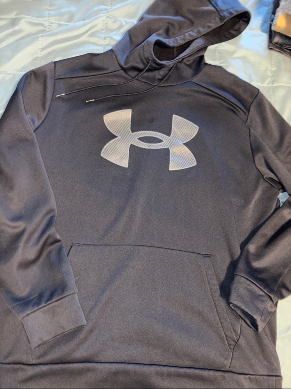 Under Armour Midnight Navy Hoodie with Light Gray Logo